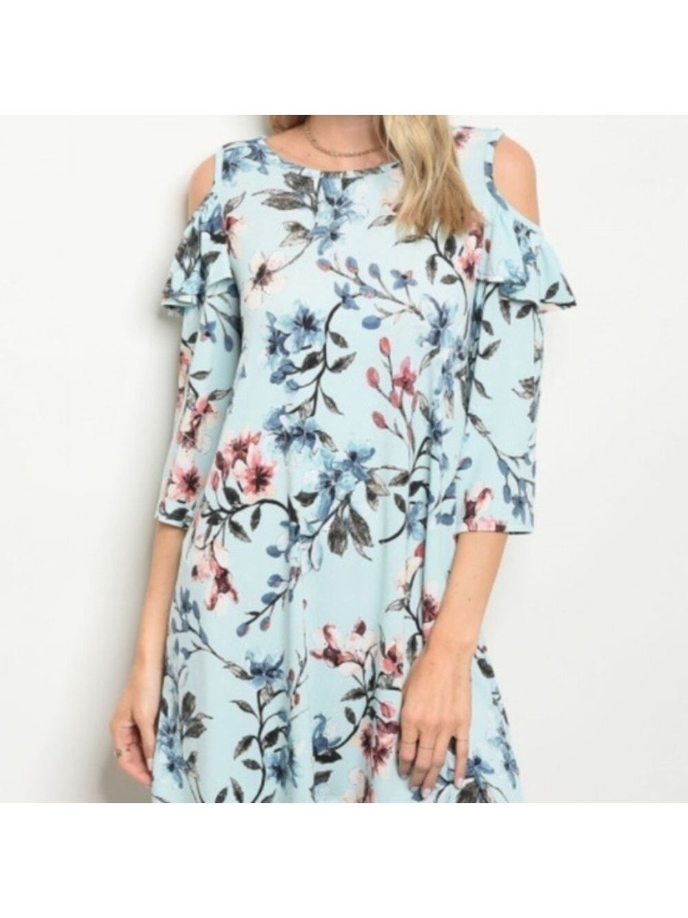 Light Blue Floral Dress